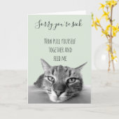 Sorry, dass du krank bist, bald von Cat Spaß zu ko Karte (Gelbe Blume)
