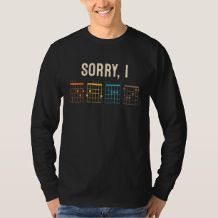 Sorry, dass ich Dgaf versteckte Message Guitar-Akk T-Shirt