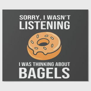 Sorry, dass ich über Bagels jüdischen Hanukkah nac Geschenkpapier