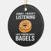 Sorry, dass ich über Bagels jüdischen Hanukkah nac Keramik Ornament (Links)