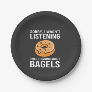 Sorry, dass ich über Bagels jüdischen Hanukkah nac Pappteller