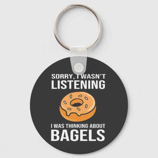 Sorry, dass ich über Bagels jüdischen Hanukkah nac Schlüsselanhänger (Vorderseite)