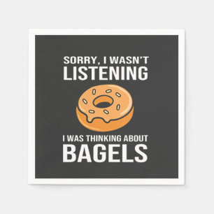 Sorry, dass ich über Bagels jüdischen Hanukkah nac Serviette