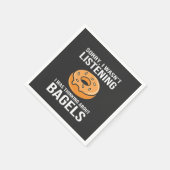 Sorry, dass ich über Bagels jüdischen Hanukkah nac Serviette (Ecke)