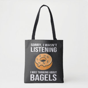 Sorry, dass ich über Bagels jüdischen Hanukkah nac Tasche