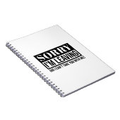 Sorry, dass ich Verlass - Funny Sarcastic Quote De Notizblock (Rechte Seite)