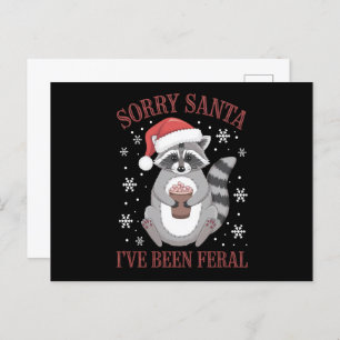 Sorry, dass Santa I war Feral Weihnachtsmarathon Feiertagspostkarte