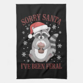 Sorry, dass Santa I war Feral Weihnachtsmarathon Geschirrtuch (Vertikal)
