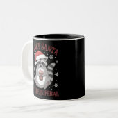 Sorry, dass Santa I war Feral Weihnachtsmarathon Zweifarbige Tasse (Vorderseite Links)