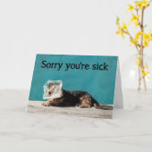 Sorry, dass Sie kick Cheer Up Dog gut werden Karte (Gelbe Blume)