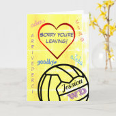 Sorry, dass Sie Netball Personalisiert Verlassen h Karte (Gelbe Blume)