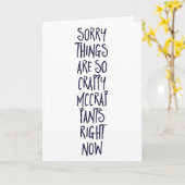 Sorry, die Dinge sind so beschissen Grußkarte Karte (Gelbe Blume)