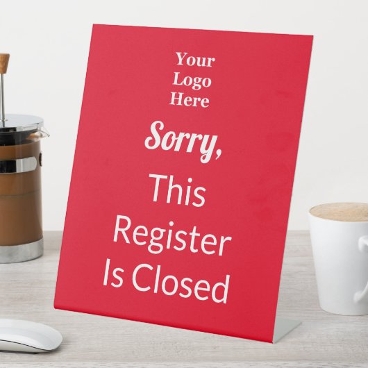 Sorry, dieses Register ist geschlossen Red White L Sockelschild (In Situ)