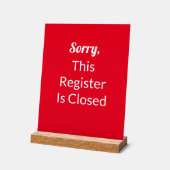 Sorry, dieses Register ist geschlossen rot und wei Acrylschild (Winkel)