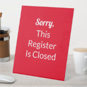 Sorry, dieses Register ist geschlossen rot und wei Sockelschild (In Situ)