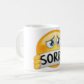 Sorry Emoticon Kaffeetasse (Vorderseite Links)