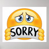 Sorry Emoticon Poster (Vorne)