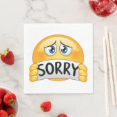 Sorry Emoticon Serviette (Beispiel)