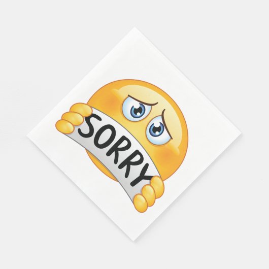 Sorry Emoticon Serviette (Ecke)