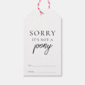 Sorry, es ist kein Pony Funny Weihnachten Geschenkanhänger (Vorderseite)