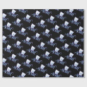 SORRY EYES BEAR AUF SCHWARZ GESCHENKPAPIER (Flach)