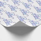 SORRY EYES BEAR ON WHITE GESCHENKPAPIER (Ecke)