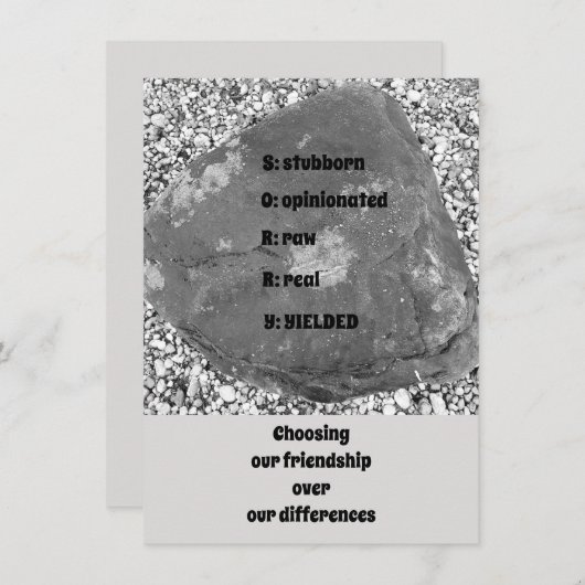 Sorry Flat Greeting Card (Vorne/Hinten)