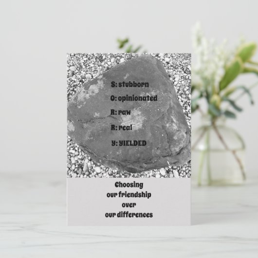 Sorry Flat Greeting Card (Stehend Vorderseite)