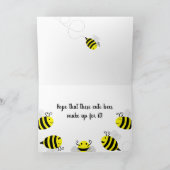 "Sorry for bee-ing late" Happy Bee Card Karte (Innenseite)