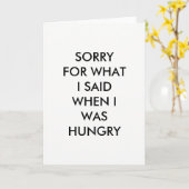 SORRY FÜR DAS, WAS ICH SAGTE KARTE (Gelbe Blume)