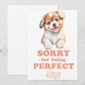 SORRY FÜR PERFEKT FEIERTAGSKARTE (Vorne/Hinten)