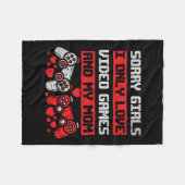 Sorry Girls I only Liebe Video Games and My Mama B Fleecedecke (Vorderseite (Horizontal))