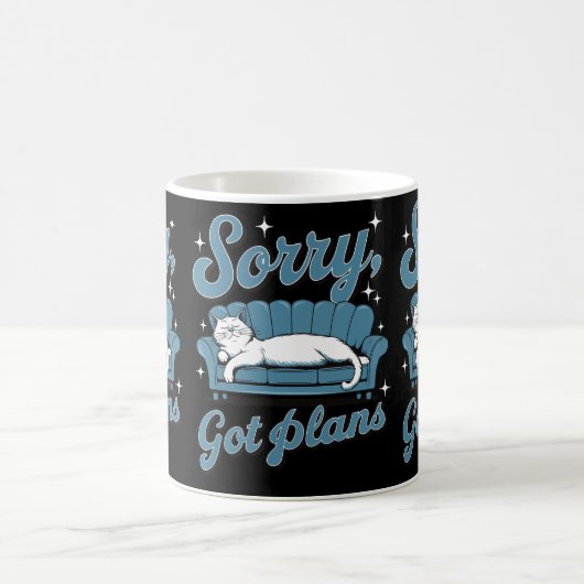 Sorry Got Pläne Lazy Cat Besitzer Katzen Mamas & V Kaffeetasse (Mittel)