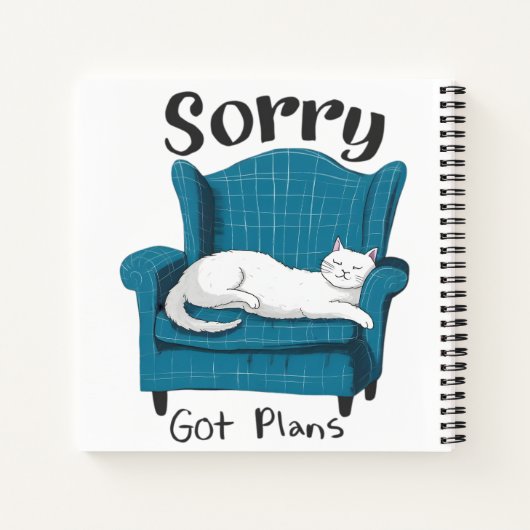 Sorry Got Plans Funny Cat Lover Gift  Notizblock (Rückseite)