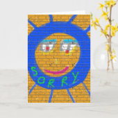 Sorry Graffiti, Art Sad Face, Sadness Regret Karte (Gelbe Blume)