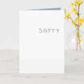 sorry graue Karte (Gelbe Blume)