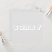 Sorry, hellgrau, modern fett karte (Vorderseite/Rückseite Beispiel)