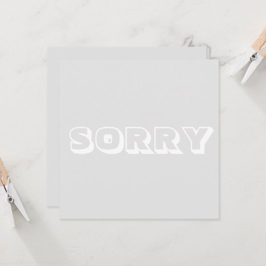 Sorry, hellgrau, modern fett karte (Vorderseite/Rückseite Beispiel)