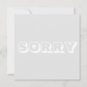 Sorry, hellgrau, modern fett karte (Vorderseite)