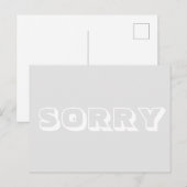 Sorry, hellgrau, modern fett postkarte (Vorne/Hinten)
