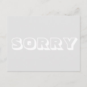 Sorry, hellgrau, modern fett postkarte