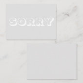 Sorry, hellgrau, moderne, fette Karte (Vorne/Hinten)