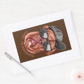 SORRY I BIN INDOGNITO (Französischer Mastiff) lust Rechteckiger Aufkleber (Umschlag)