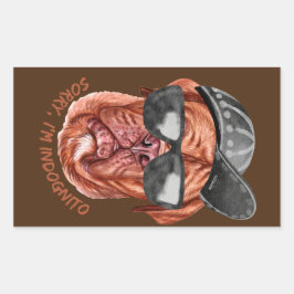 SORRY I BIN INDOGNITO (Französischer Mastiff) lust Rechteckiger Aufkleber