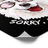 SORRY I BIN INDOGNITO (Japanischer Spitz) lustiger Poster (Ecke)