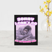 Sorry I Can't Go I'm An Indoor Cat Funny Kitten Me Karte (Gelbe Blume)