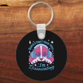 Sorry I Can't Hear You I'm Dissociating Funny Dog Schlüsselanhänger (Vorderseite)