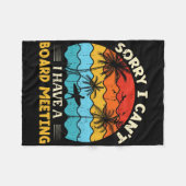 Sorry I Can't I Have A Board Meeting Surfing Graph Fleecedecke (Vorderseite (Horizontal))