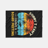 Sorry I Can't I Have A Board Meeting Surfing Graph Fleecedecke (Vorderseite (Horizontal))