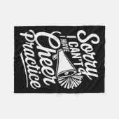 Sorry I Can't I Have Cheer Practice Cheerleader Ch Fleecedecke (Vorderseite (Horizontal))